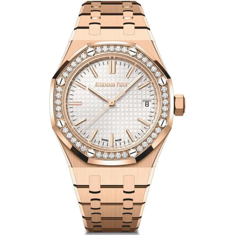 audemars-piguet-royal-oak-women-rose-gold-white-dial-watch-metal-strap-egypt