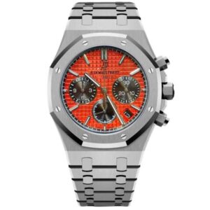audemars-piguet-watch-men-red-dial-silver-metal-strap-egypt