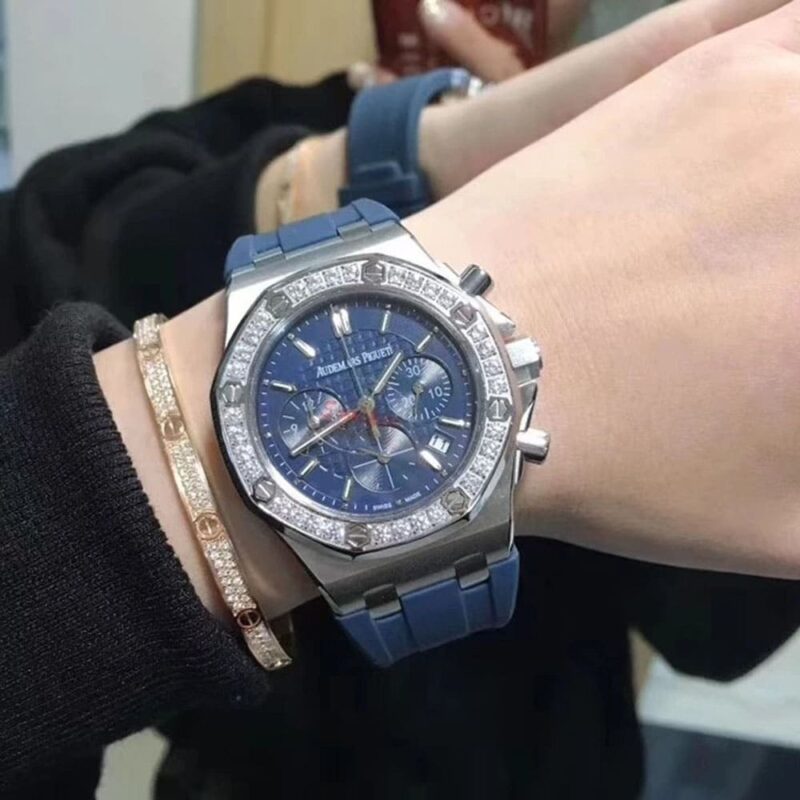 Audemars Piguet AP Royal Oak Blue Women Watch - Image 2