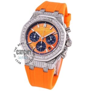 audemars-piguet-women-watch-orange-color-dial-rubber-strap-egypt