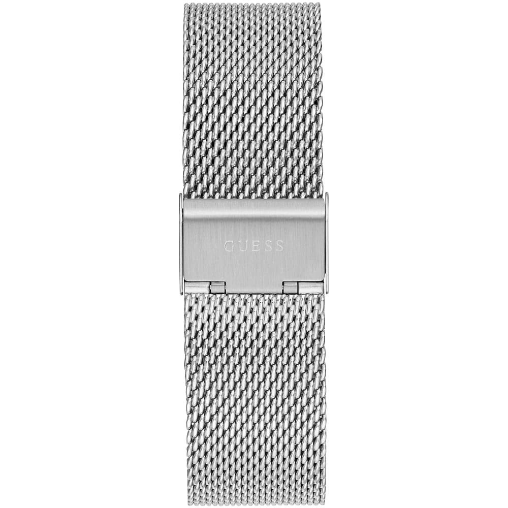 Guess GW0368G3 Orologio Da Uomo Analogico Al Quarzo - Cassa In Acciaio 42mm, Quadrante Nero, Bracciale In Acciaio, Datario E Giorno Della Settimana