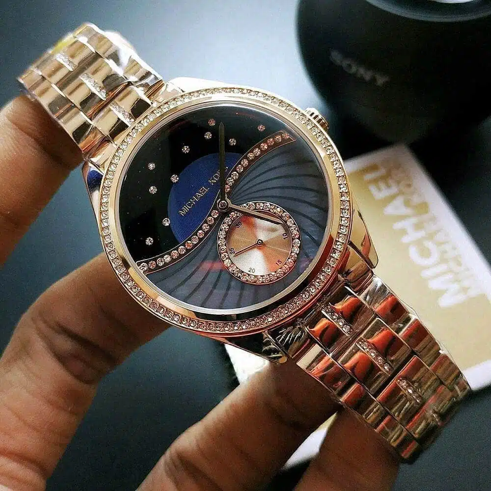 MICHAEL KORS  腕時計 Michael Kors Darci Rose Gold Dial Two Tone Steel Strap Watch for Women