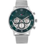 original-1710567-tommy-hilfiger-men-watch-green-dial-silver-mesh-strap-egypt