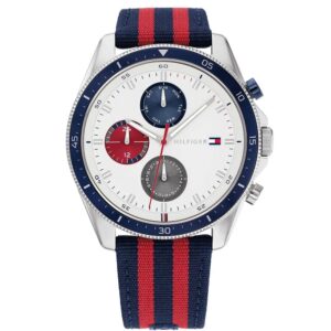 original-1792035-tommy-hilfiger-watch-men-silver-dial-textile-blue-red-strap-parker-egypt
