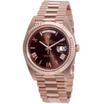 rolex-daydate-40-chocolate-dial-watch-gold-president-automatic-mens-watch-egypt