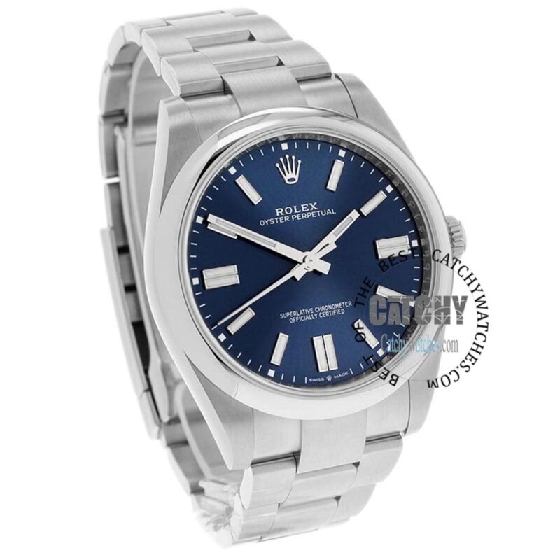 Rolex Oyester Perpetual Watch For Men Blue - Image 2