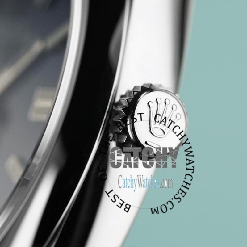 Rolex Oyester Perpetual Watch For Men Blue - Image 5