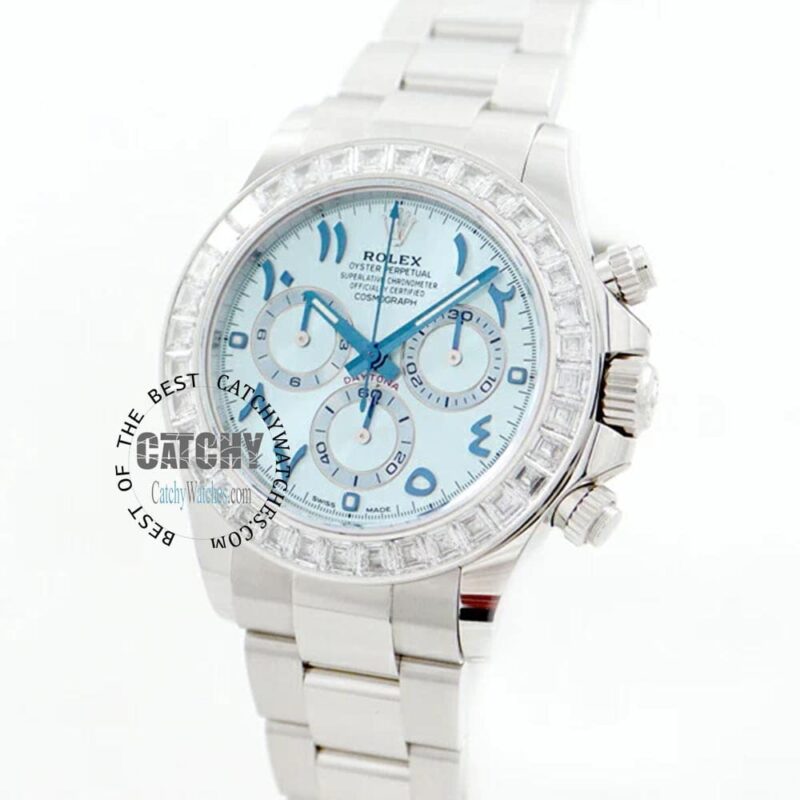 Rolex Daytona Watch For Unisex Blue Diamond - Image 2
