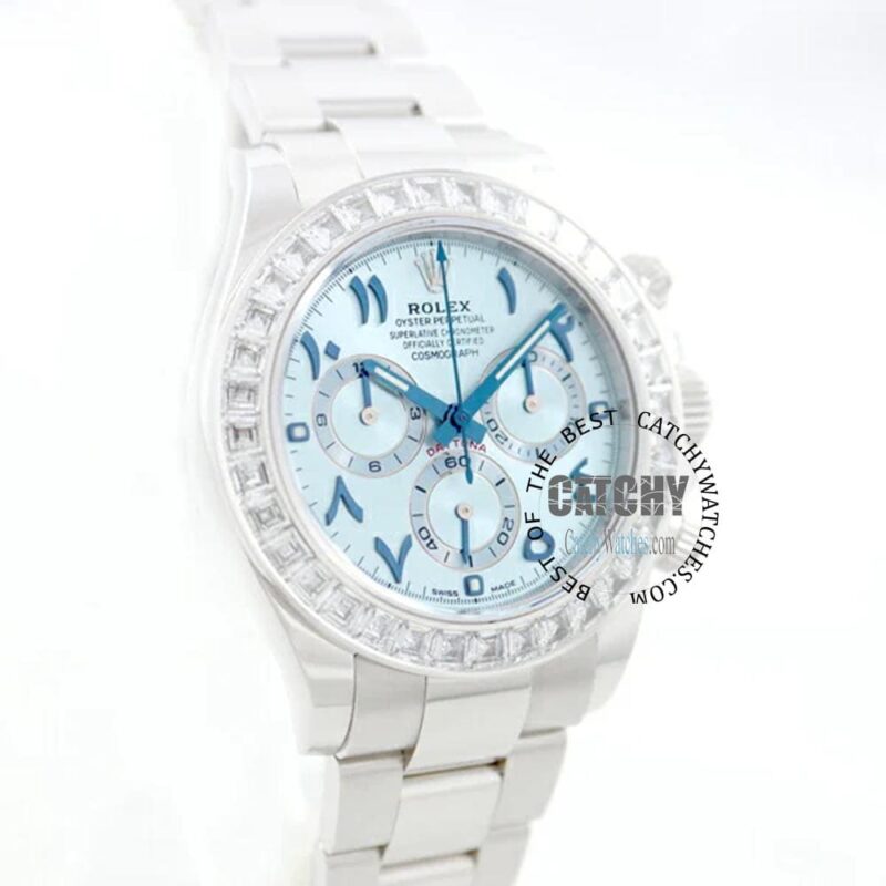 Rolex Daytona Watch For Unisex Blue Diamond - Image 3