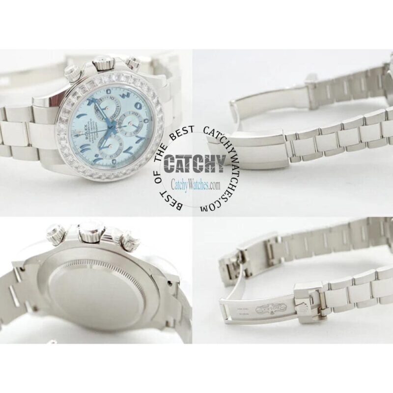 Rolex Daytona Watch For Unisex Blue Diamond - Image 6
