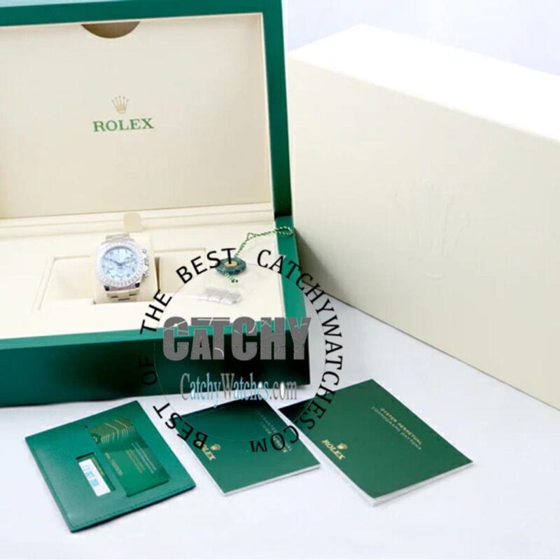 Rolex Daytona Watch For Unisex Blue Diamond - Image 7