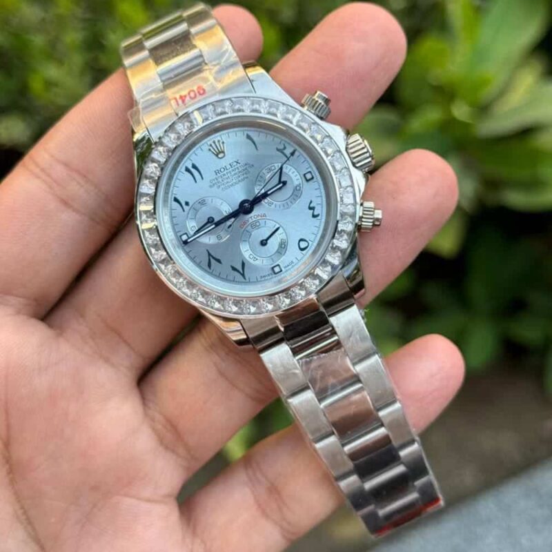Rolex Daytona Watch For Unisex Blue Diamond - Image 9