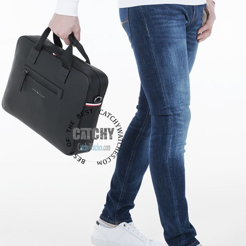Tommy Hilfiger Black Laptop For Men Bag - Image 6