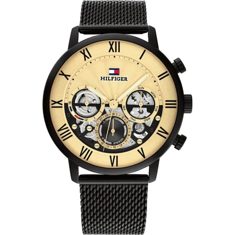 1710568-original-tommy-hilfiger-men-watch-legend-mesh-metal-strap-gold-dial-egypt