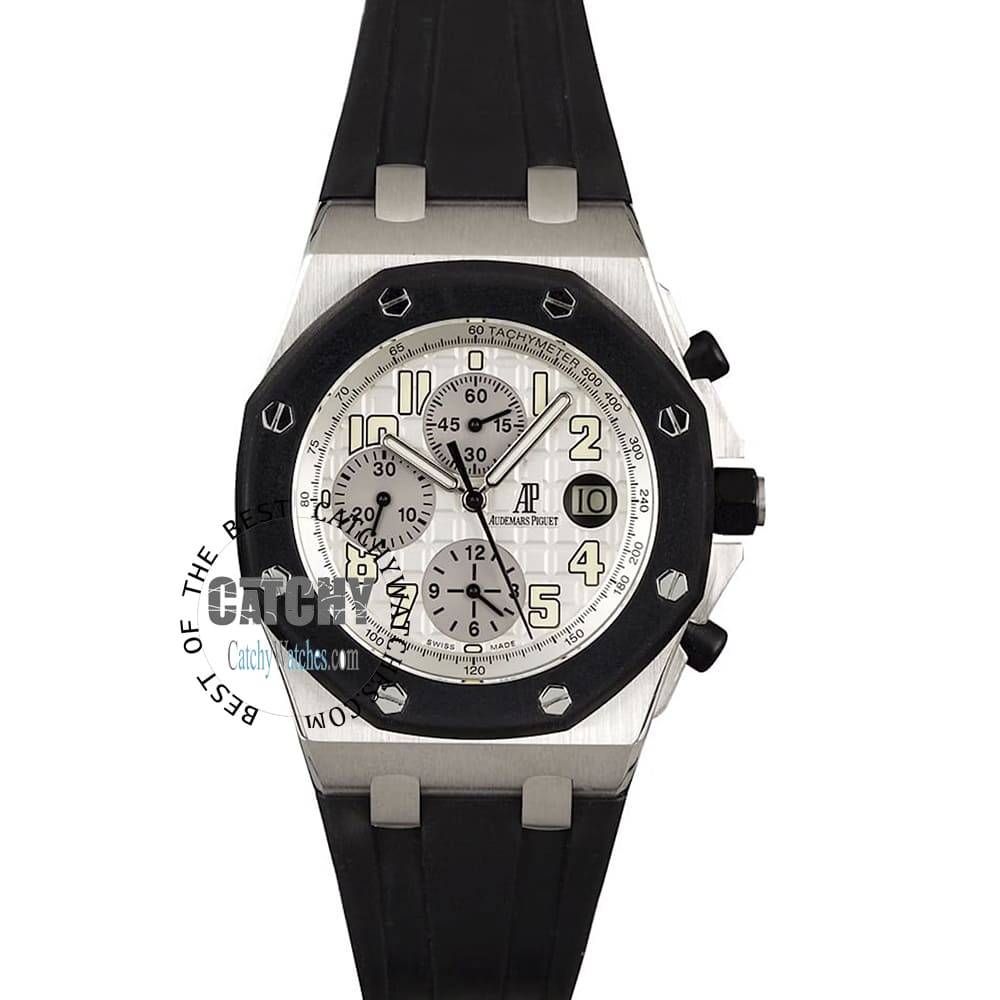 Audemars-Piguet-off-shore-chronograph-men-watch-rubber-black-strap-white-dial-egypt