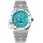 ساعه اوديمار بيغيه Royal Oak قمريه تركواز