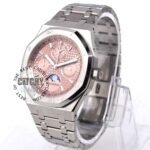 audemars-piguet-royal-oak-baby-salmon-pink-dial-moon-silver-metal-strap-egypt-2
