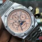 audemars-piguet-royal-oak-baby-salmon-pink-dial-moon-silver-metal-strap-egypt-6