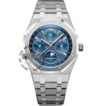 ساعه اوديمار بيغيه Royal Oak قمريه أزرق