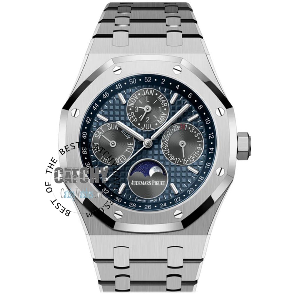 audemars-piguet-royal-oak-silver-blue-dial-moon-silver-metal-strap-automatic-egypt