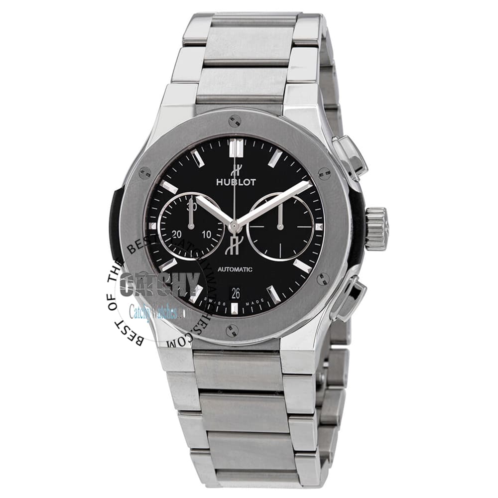 hublot-classic-fusion-chronograph-automatic-black-dial-watch-men-silver-metal-strap-high-first-replica-in-egypt