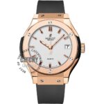 hublot-classic-fusion-racing-watch-men-women-mirror-replica-black-rubber-srap-white-dial-rose-gold-case-quartz-egypt-42mm