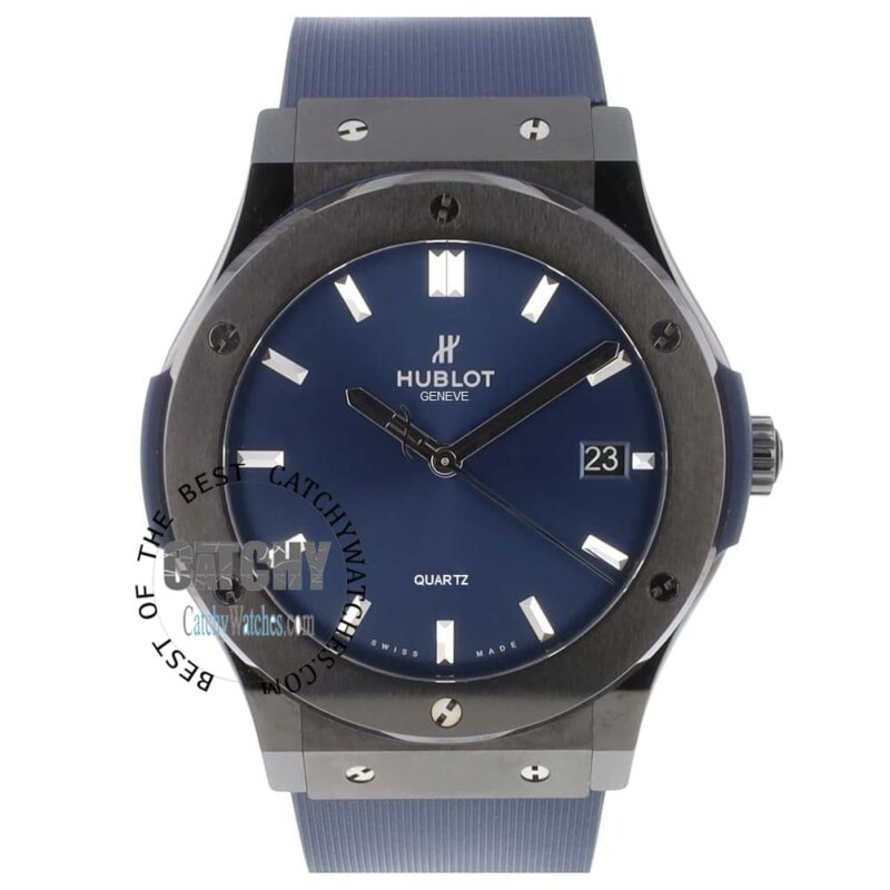hublot-classic-fusion-racing-watch-men-women-mirror-replica-blue-rubber-strap-dial-black-case-egypt-42mm