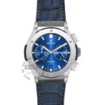 hublot-classic-fusion-watch-men-blue-leather-strap-dial-silver-case-egypt