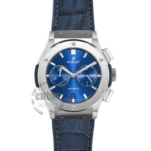 hublot-classic-fusion-watch-men-blue-leather-strap-dial-silver-case-egypt