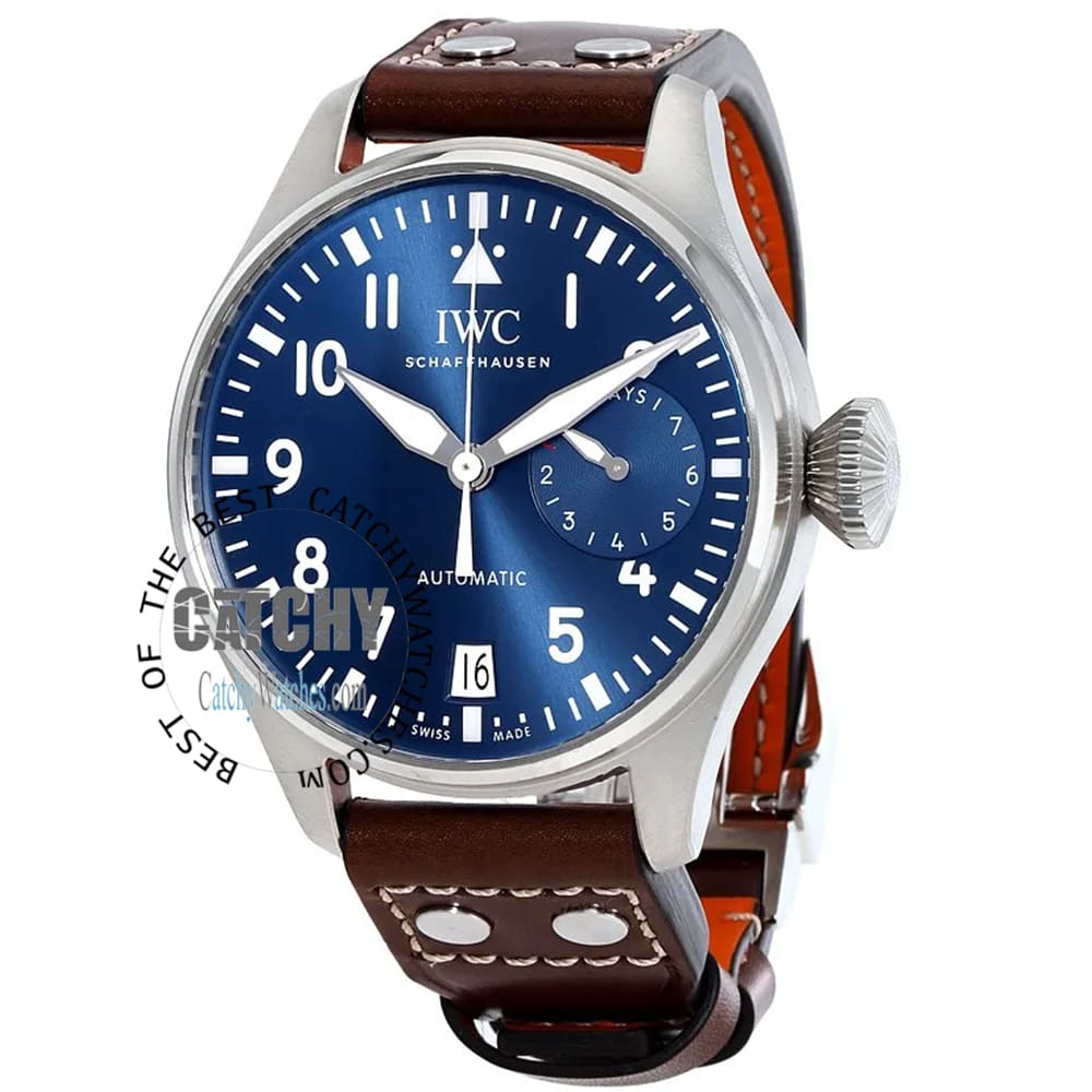 iwc-big-pilot-petit-prince-men-watch-automatic-blue-dial-brown-leather-strap-in-egypt