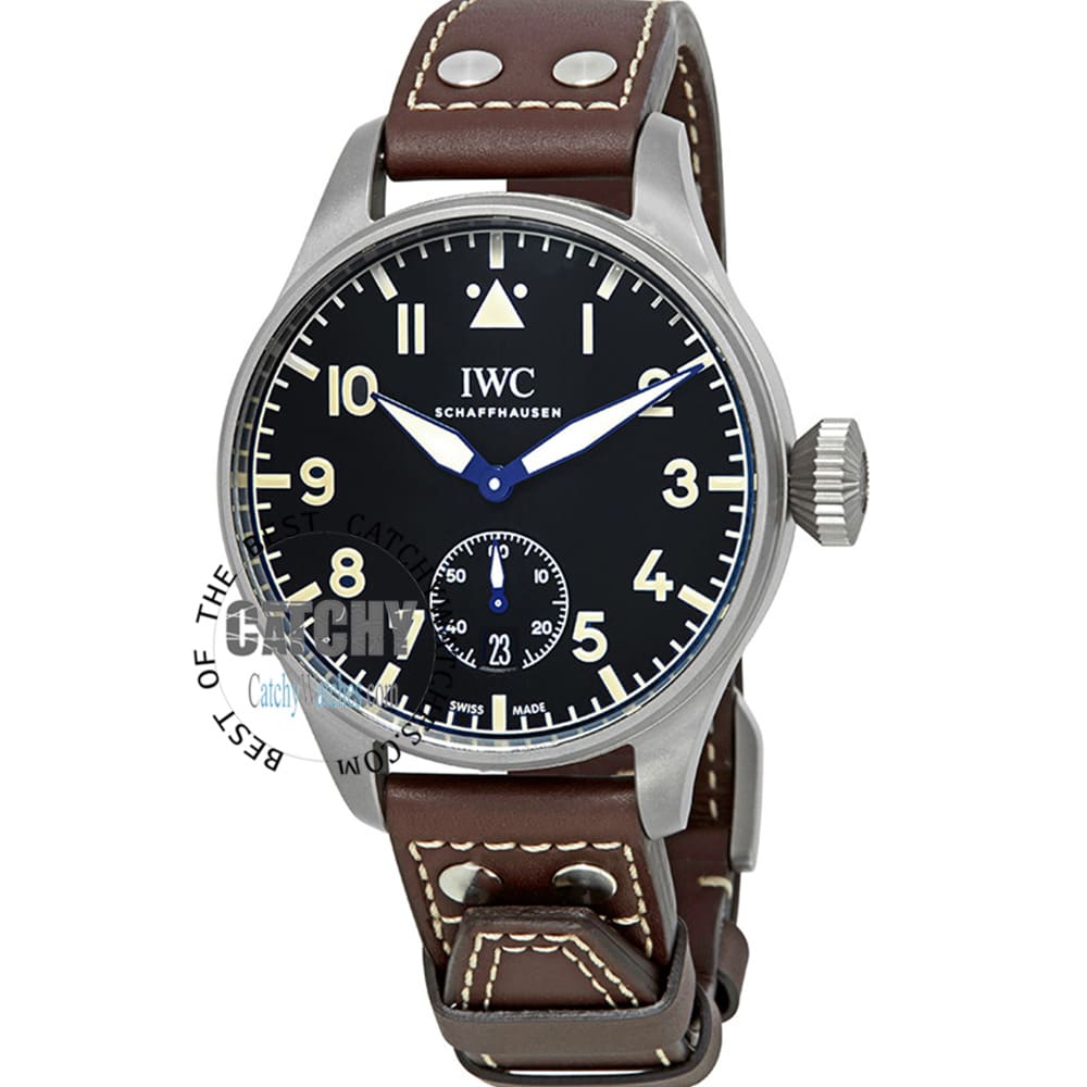 iwc-big-pilots-heritage-black-dial-petit-prince-men-watch-automatic-brown-leather-strap-in-egypt