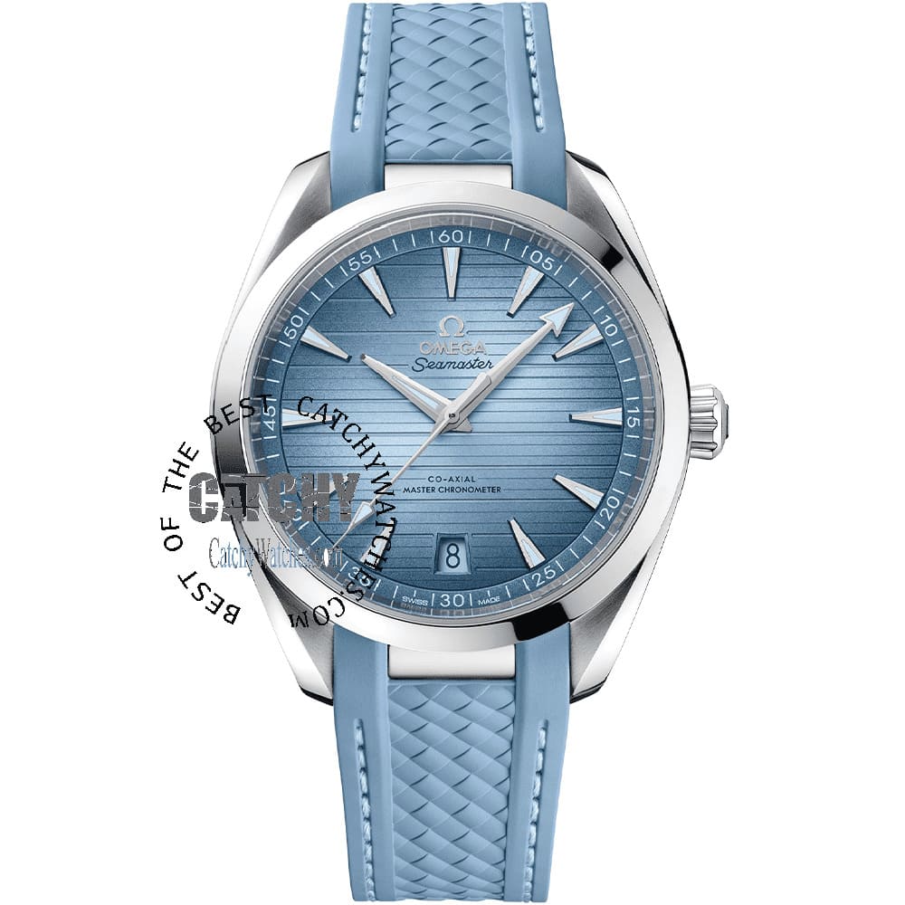 omega-aqua-terra-watch-for-men-baby-blue-dial-rubber-strap-automatic-egypt