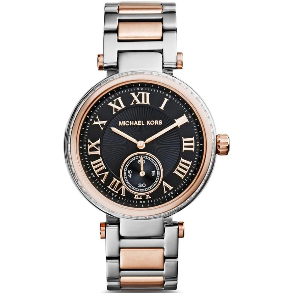 original-michael-kors-skylar-black-dial-twotone-ladies-watch-mk5957-rose-gold-silver-strap-egypt