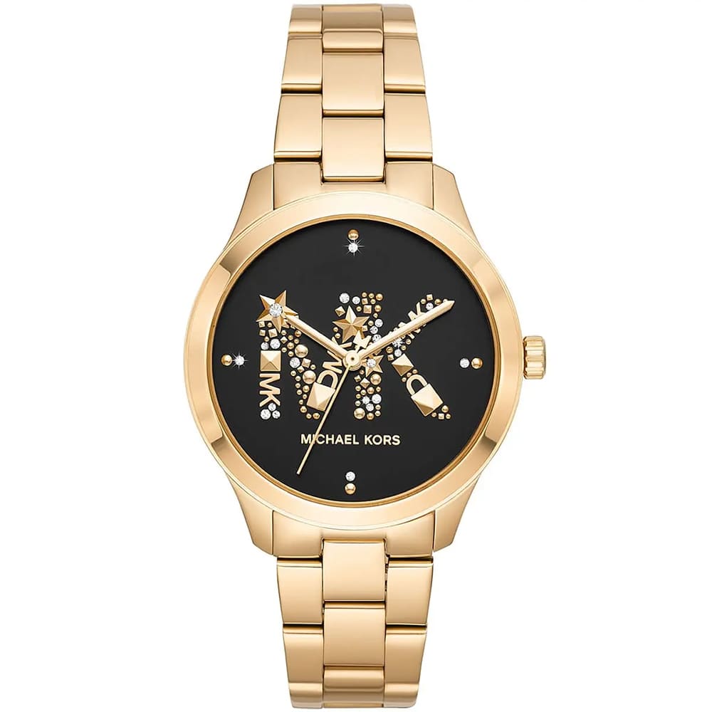 original-mk6682-michael-kors-watch-women-black-dial-metal-gold-strap-battery-mk-logo-crystals-runway