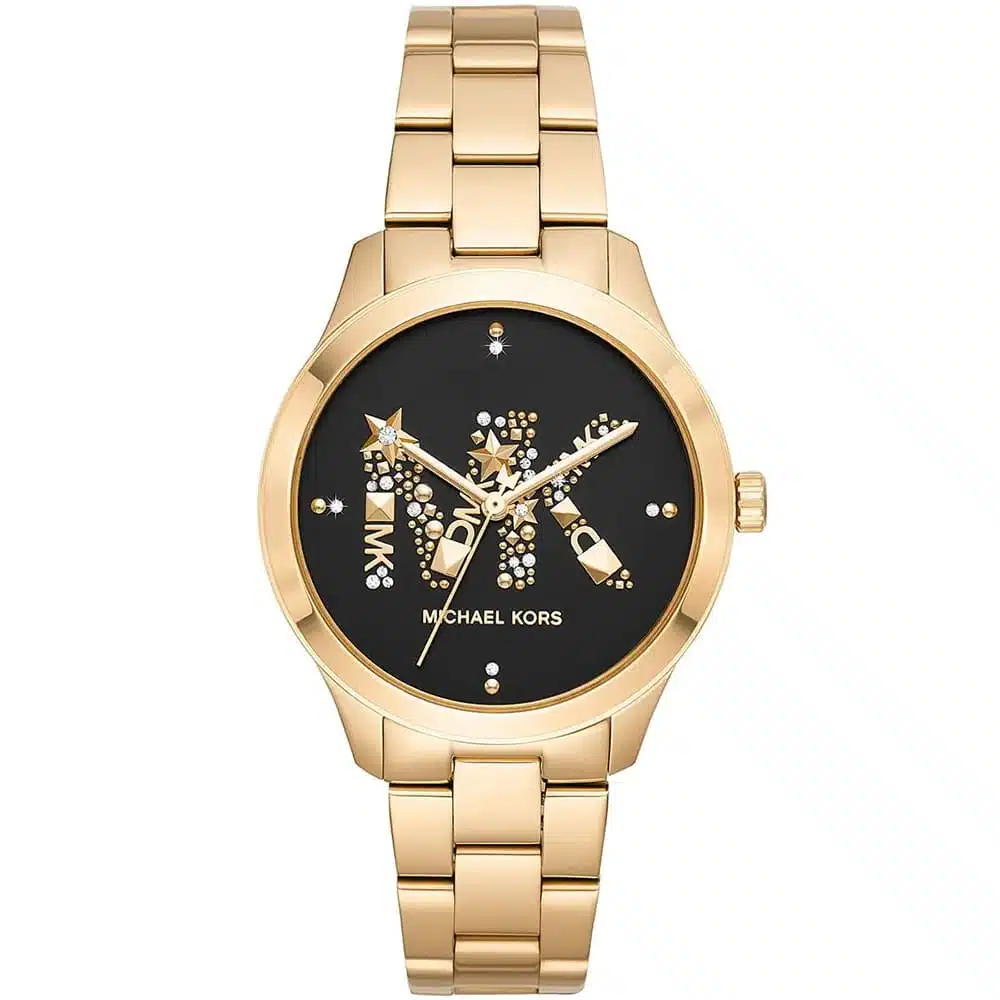 original-mk6682-michael-kors-watch-women-black-dial-metal-gold-strap-battery-mk-logo-crystals-runway