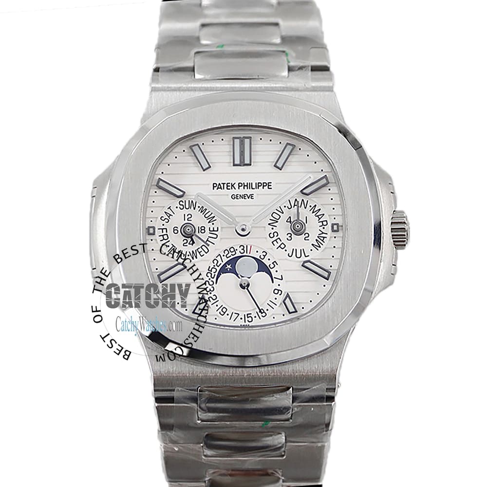 patek-philippe-men-watch-geneve-Nautilus-white-Dial-silver-metal-strap-automatic-egypt