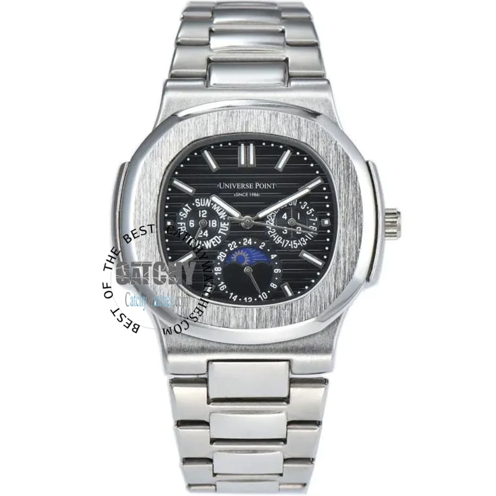 patek-philippe-men-watch-geneve-nautilus-black-dial-silver-metal-strap-automatic-egypt