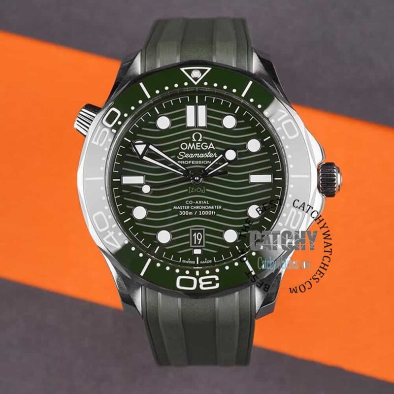 Omega Seamaster Diver Co‑Axial Automatic Green Watch - Image 3