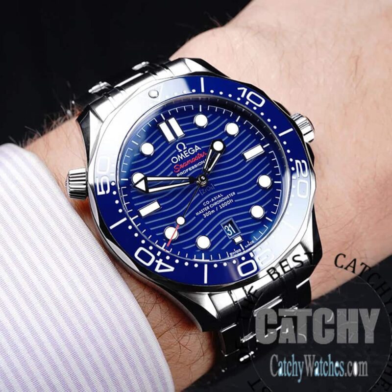 Omega Seamaster Diver Co‑Axial Automatic Blue Watch - Image 8