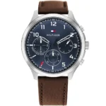 original-1791855-tommy-hilfiger-watch-men-blue-dial-leather-brown-strap-quartz-battery-analog-monthly-weekly-date-asher-egypt