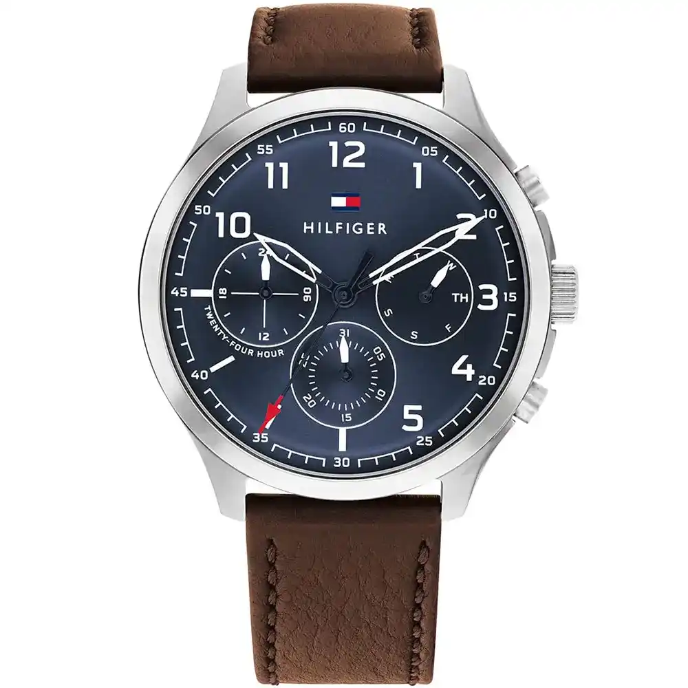 original-1791855-tommy-hilfiger-watch-men-blue-dial-leather-brown-strap-quartz-battery-analog-monthly-weekly-date-asher-egypt