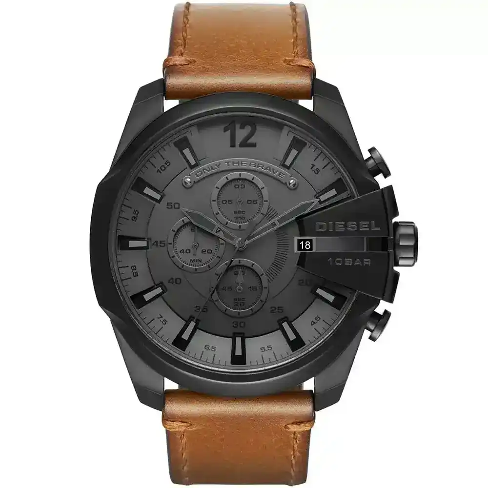 original-dz4463-diesel-watch-men-black-dial-leather-brown-strap-quartz-battery-10-bar-mega-chief-egypt