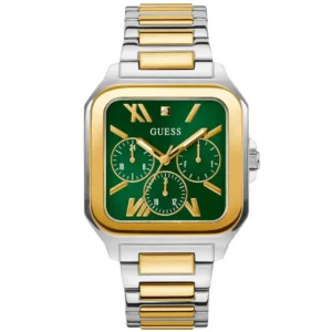 original-gw0631g1-guess-watch-men-square-green-dial-metal-stainless-steel-silver-gold-strap-quartz-battery-analog-egypt