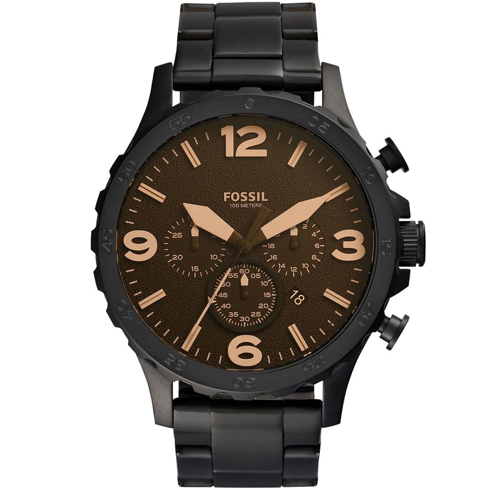 original-jr1356-fossil-watch-men-dark-brown--dial-balck-metal-strap-nate-egypt