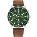 original-tommy-hilfiger-gents-jimmy-brown-leather-watch-1791948-green-dial-brown-leather-strap-egypt