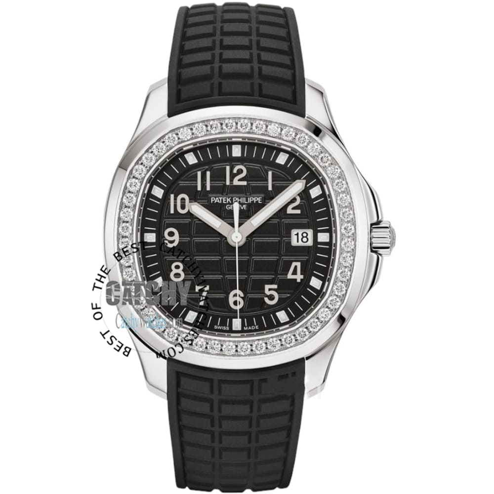 patek-philippe-aquanaut-women-black-dial-rubber-strap-diamond-silver-case-egypt