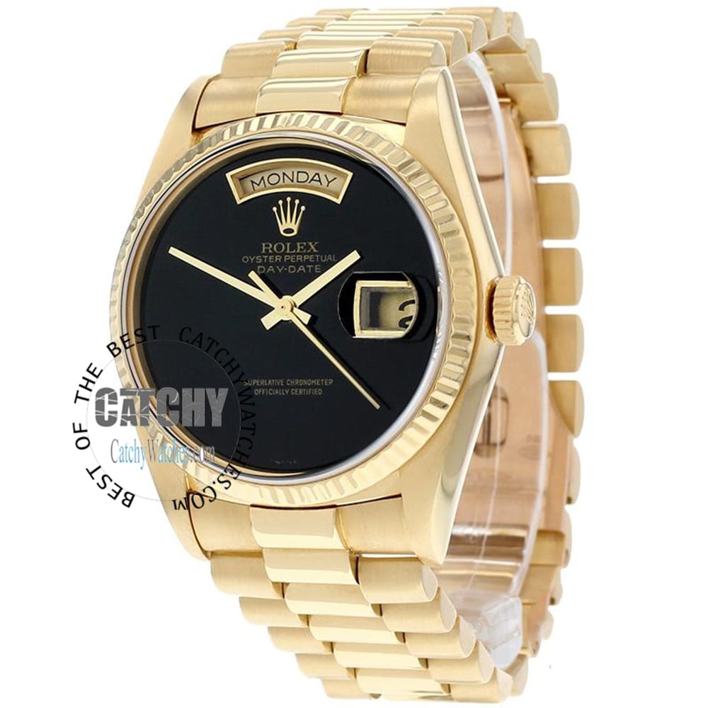 rolex-day-DateII-men-watch-black-dial-gold-metal-strap-40nn-egypt