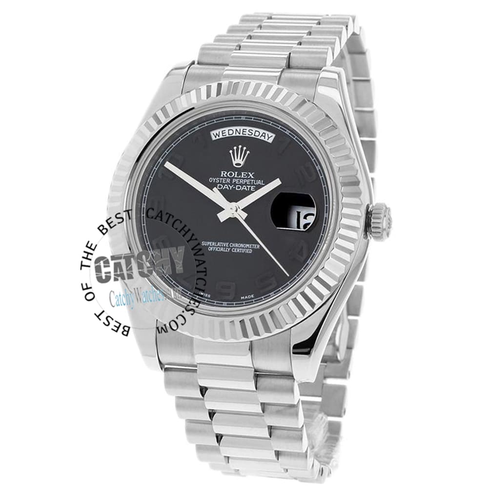 rolex-day-DateII-men-watch-black-dial-silver-metal-strap-40nn-egypt