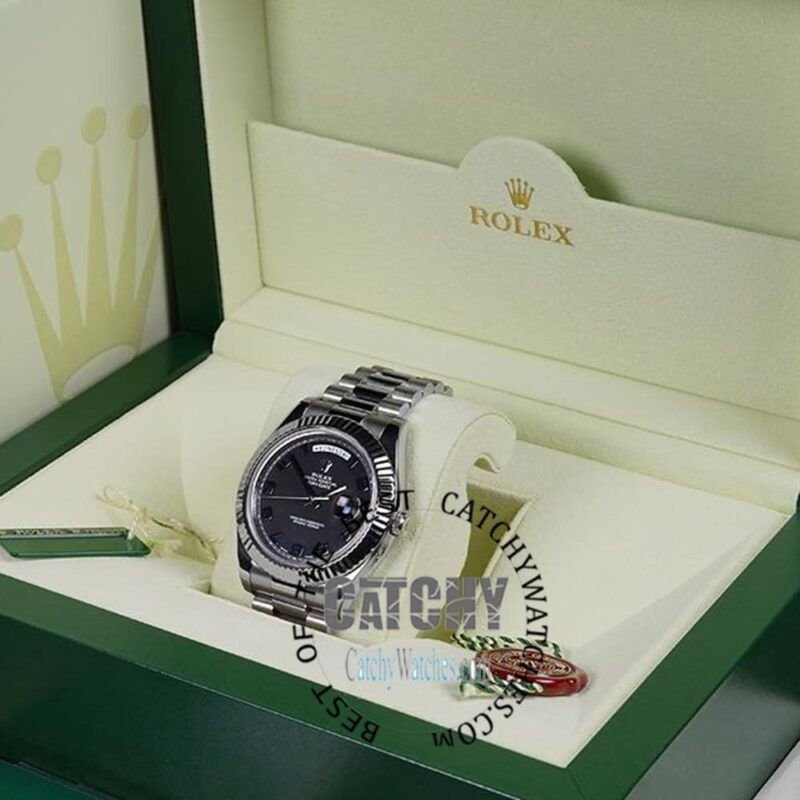 Rolex Day-Date II Silver Men's Watch Egypt - Image 8