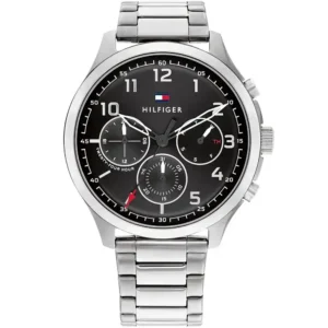 1791852-original-tommy-hilfiger-watch-men-black-dial-metal-silver-strap-asher-egypt